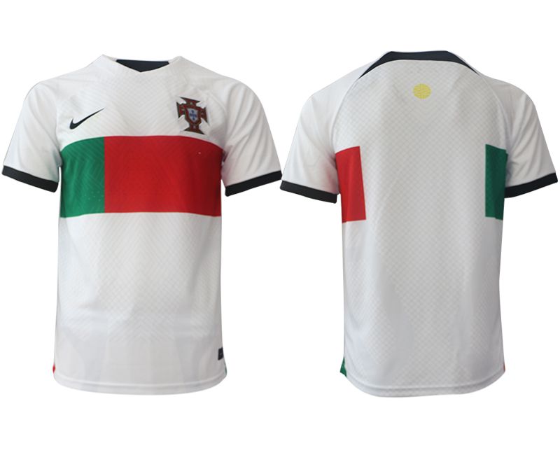Men 2022 World Cup National Team Portugal away aaa versio white blank Soccer Jersey->->Soccer Country Jersey